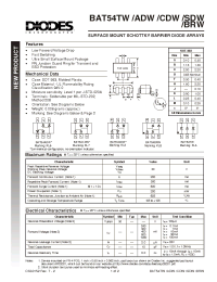 Datasheet BAT54ADW manufacturer Diodes